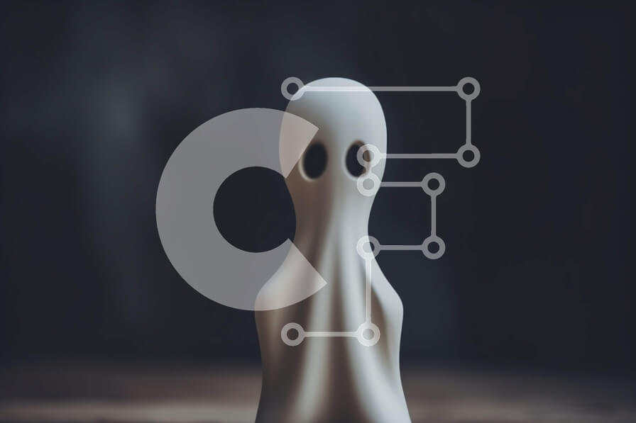 Intra Συλλεκτικό Ξύλινο Παζλ Plywood  4mm - Λευκό ειδώλιο φάντασμα σε ξύλινο τραπέζι Σε Ξύλινο Κουτί - Διαστάσεις Puzzle: 10x10 cm – 25 κομμάτια