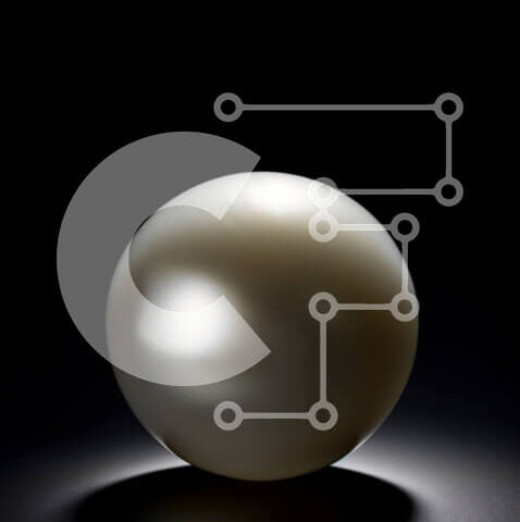 Intra Συλλεκτικό Ξύλινο Παζλ Plywood  4mm - Εκπληκτική εικόνα ενός λευκού μαργαριταριού σε μαύρο φόντο Σε Ξύλινο Κουτί - Διαστάσεις: 10x10 cm – 25 κομμάτια - Image 1