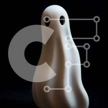 Intra Συλλεκτικό Ξύλινο Παζλ Plywood  4mm - Άσπρο ειδώλιο φάντασμα σε μαύρο φόντο Σε Ξύλινο Κουτί - Διαστάσεις Puzzle: 10x10 cm – 25 κομμάτια - Image 1