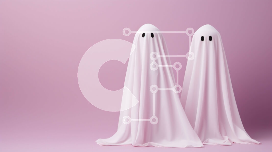 Intra Συλλεκτικό Ξύλινο Παζλ Plywood  4mm - Δύο φαντάσματα σε ροζ φόντο Σε Ξύλινο Κουτί - Διαστάσεις Puzzle: 10x10 cm – 25 κομμάτια