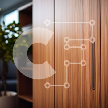 Intra Συλλεκτικό Ξύλινο Παζλ Plywood  4mm - Μοντέρνο ξύλινο ντουλάπι με φυτό σε γλάστρα Σε Ξύλινο Κουτί - Διαστάσεις Puzzle: 10x10 cm – 25 κομμάτια - Image 1