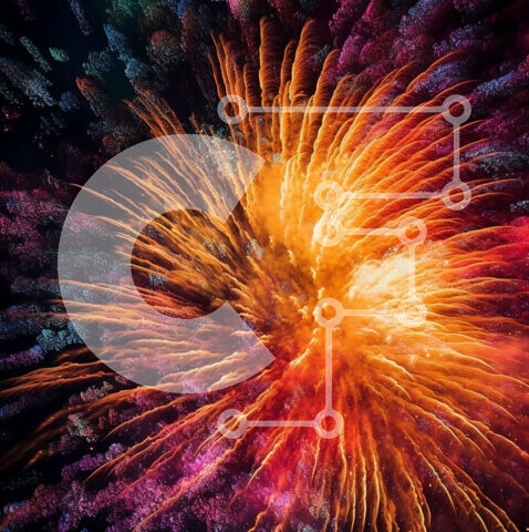 Intra Συλλεκτικό Ξύλινο Παζλ Plywood 4mm - Όμορφη εικόνα μιας πολύχρωμης επίδειξης πυροτεχνημάτων τη νύχτα Σε Ξύλινο Κουτί - Διαστάσεις Puzzle: 10x10 cm – 25 κομμάτια - Image 1