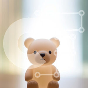 Intra Συλλεκτικό Ξύλινο Παζλ Plywood  4mm - Μικρό φωτιστικό αρκουδάκι σε ξύλινο τραπέζι Σε Ξύλινο Κουτί - Διαστάσεις Puzzle: 10x10 cm – 25 κομμάτια