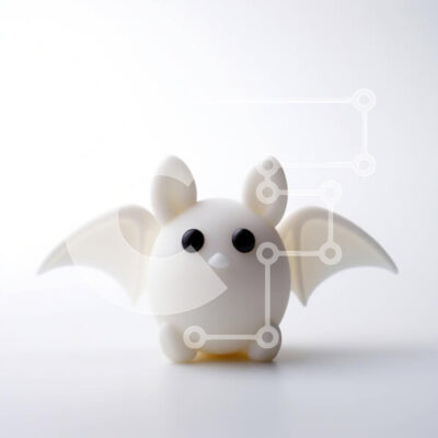 Intra Συλλεκτικό Ξύλινο Παζλ Plywood 4mm - Λευκό παιχνίδι ρόπαλο με μαύρα μάτια και φτερά Σε Ξύλινο Κουτί - Διαστάσεις: 10x10 cm – 25 κομμάτια - Image 1