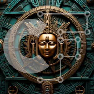 Intra Συλλεκτικό Ξύλινο Παζλ Plywood  4mm - Μυστηριώδες και υπέροχο χρυσό άγαλμα με περίπλοκα σχέδια Σε Ξύλινο Κουτί - Διαστάσεις Puzzle: 10x10 cm – 25 κομμάτια