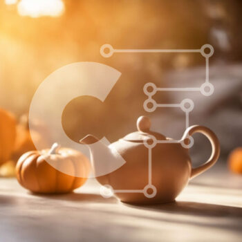 Intra Συλλεκτικό Ξύλινο Παζλ Plywood  4mm - Φθινοπωρινή τσαγιέρα και κολοκύθες σε ένα άνετο τραπέζι Σε Ξύλινο Κουτί - Διαστάσεις Puzzle: 10x10 cm – 25 κομμάτια - Image 1