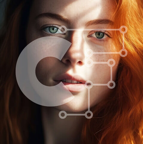 Intra Συλλεκτικό Ξύλινο Παζλ Plywood  4mm - Εκπληκτικό πορτρέτο μιας γυναίκας με κόκκινα μαλλιά και πράσινα μάτια Σε Ξύλινο Κουτί - Διαστάσεις Puzzle: 10x10 cm – 25 κομμάτια - Image 1