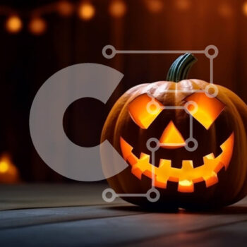 Intra Συλλεκτικό Ξύλινο Παζλ Plywood  4mm - Φωτίστε το Pumpkin in the Dark Σε Ξύλινο Κουτί - Διαστάσεις Puzzle: 10x10 cm – 25 κομμάτια - Image 1