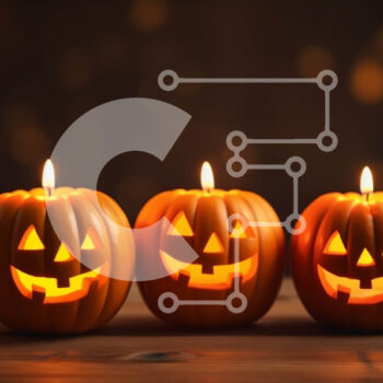 Intra Συλλεκτικό Ξύλινο Παζλ Plywood  4mm - Απόκριες κολοκύθες σε ξύλινο τραπέζι με αναμμένα κεριά Σε Ξύλινο Κουτί - Διαστάσεις: 10x10 cm – 25 κομμάτια - Image 1