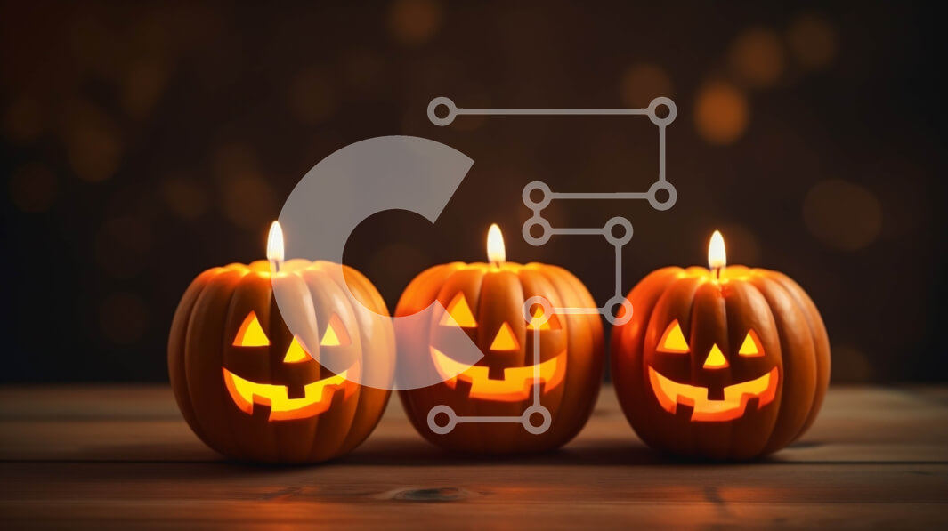 Intra Συλλεκτικό Ξύλινο Παζλ Plywood  4mm - Απόκριες κολοκύθες σε ξύλινο τραπέζι με αναμμένα κεριά Σε Ξύλινο Κουτί - Διαστάσεις: 10x10 cm – 25 κομμάτια