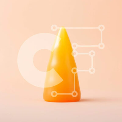 Intra Συλλεκτικό Ξύλινο Παζλ Plywood  4mm - Πορτοκαλί κερί σε μπεζ φόντο Σε Ξύλινο Κουτί - Διαστάσεις Puzzle: 10x10 cm – 25 κομμάτια - Image 1