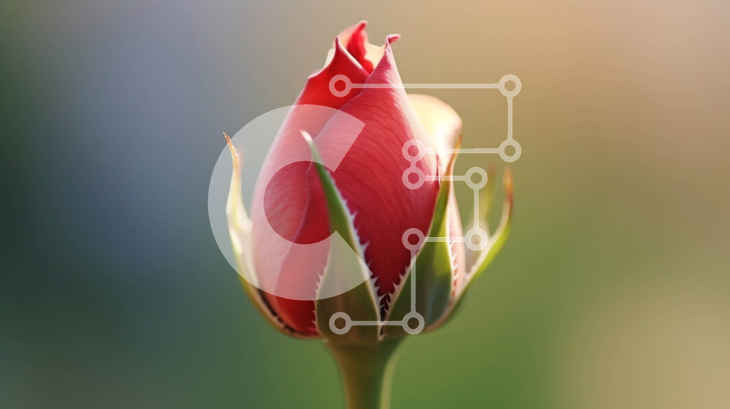 Intra Συλλεκτικό Ξύλινο Παζλ Plywood  4mm - Μονό κόκκινο τριαντάφυλλο σε άνθιση Σε Ξύλινο Κουτί - Διαστάσεις: 10x10 cm – 25 κομμάτια