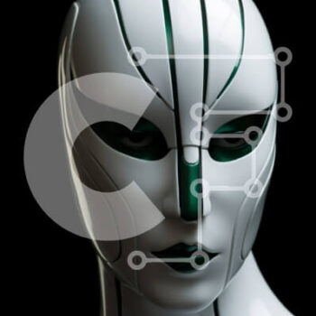 Intra Συλλεκτικό Ξύλινο Παζλ Plywood  4mm - Γυναίκα με φουτουριστικό λευκό και πράσινο κορμάκι Σε Ξύλινο Κουτί - Διαστάσεις Puzzle: 10x10 cm – 25 κομμάτια - Image 1