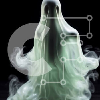 Intra Συλλεκτικό Ξύλινο Παζλ Plywood  4mm - Ειδώλιο φάντασμα σε μαύρο τραπέζι Σε Ξύλινο Κουτί - Διαστάσεις Puzzle: 10x10 cm – 25 κομμάτια - Image 1