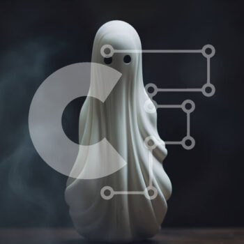 Intra Συλλεκτικό Ξύλινο Παζλ Plywood  4mm - Λευκό ειδώλιο φάντασμα με σκοτεινό καπνό Σε Ξύλινο Κουτί - Διαστάσεις Puzzle: 10x10 cm – 25 κομμάτια - Image 1