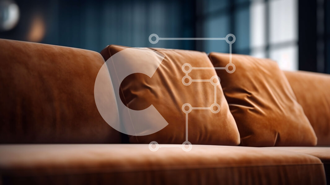 Intra Συλλεκτικό Ξύλινο Παζλ Plywood 4mm - Καφέ δερμάτινος καναπές με μαξιλάρια σε δωμάτιο με χαμηλό φωτισμό Σε Ξύλινο Κουτί - Διαστάσεις Puzzle: 10x10 cm – 25 κομμάτια - Image 1