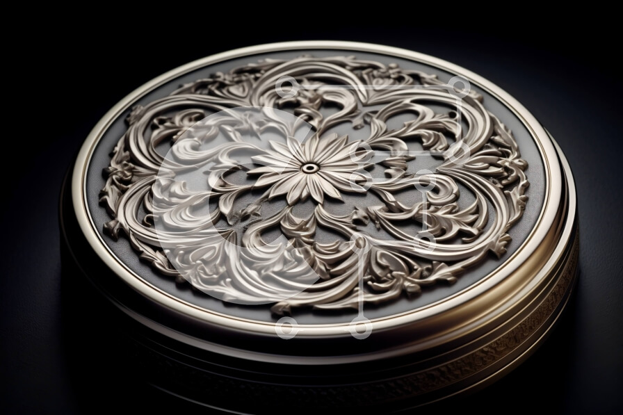 Intra Συλλεκτικό Ξύλινο Παζλ Plywood  4mm - Περίπλοκα σκαλισμένο μεταλλικό κουτί με στιλβωμένο φινίρισμα Σε Ξύλινο Κουτί - Διαστάσεις: 10x10 cm – 25 κομμάτια