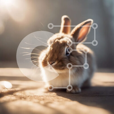 Intra Συλλεκτικό Ξύλινο Παζλ Plywood  4mm - Αξιολάτρευτο καφέ κουνέλι σε ξύλινη επιφάνεια Σε Ξύλινο Κουτί - Διαστάσεις: 10x10 cm – 25 κομμάτια - Image 1