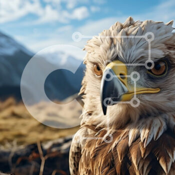 Intra Συλλεκτικό Ξύλινο Παζλ Plywood 4mm - Majestic Eagle με ανοιχτά φτερά και ανοιχτό ράμφος Σε Ξύλινο Κουτί - Διαστάσεις: 10x10 cm – 25 κομμάτια - Image 1