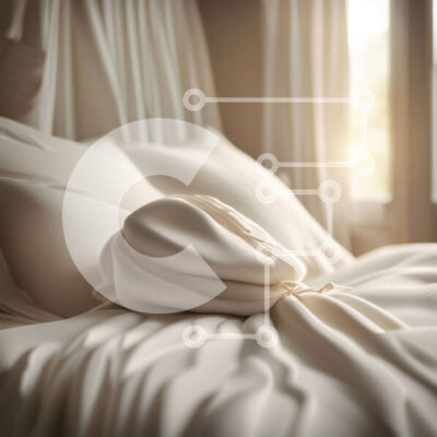 Intra Συλλεκτικό Ξύλινο Παζλ Plywood  4mm - Άνετη κινηματογράφηση σε πρώτο πλάνο του κρεβατιού με λευκά σεντόνια και μαξιλάρι Σε Ξύλινο Κουτί - Διαστάσεις Puzzle: 10x10 cm – 25 κομμάτια - Image 1