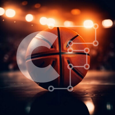 Intra Συλλεκτικό Ξύλινο Παζλ Plywood 4mm - Μπάσκετ στο σκοτεινό γήπεδο με φωτεινά φώτα Σε Ξύλινο Κουτί - Διαστάσεις Puzzle: 10x10 cm – 25 κομμάτια - Image 1