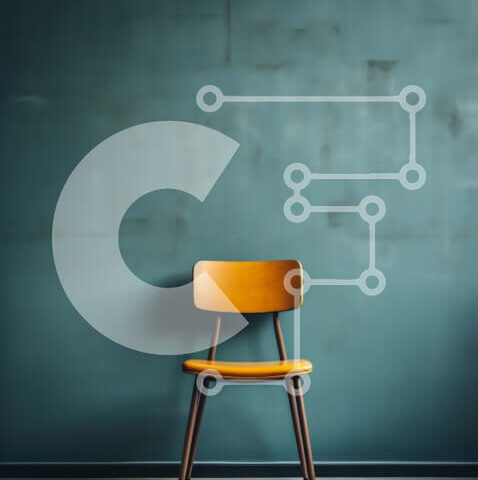 Intra Συλλεκτικό Ξύλινο Παζλ Plywood 4mm - Ξύλινη καρέκλα μπροστά από τον πράσινο τοίχο Σε Ξύλινο Κουτί - Διαστάσεις Puzzle: 10x10 cm – 25 κομμάτια - Image 1