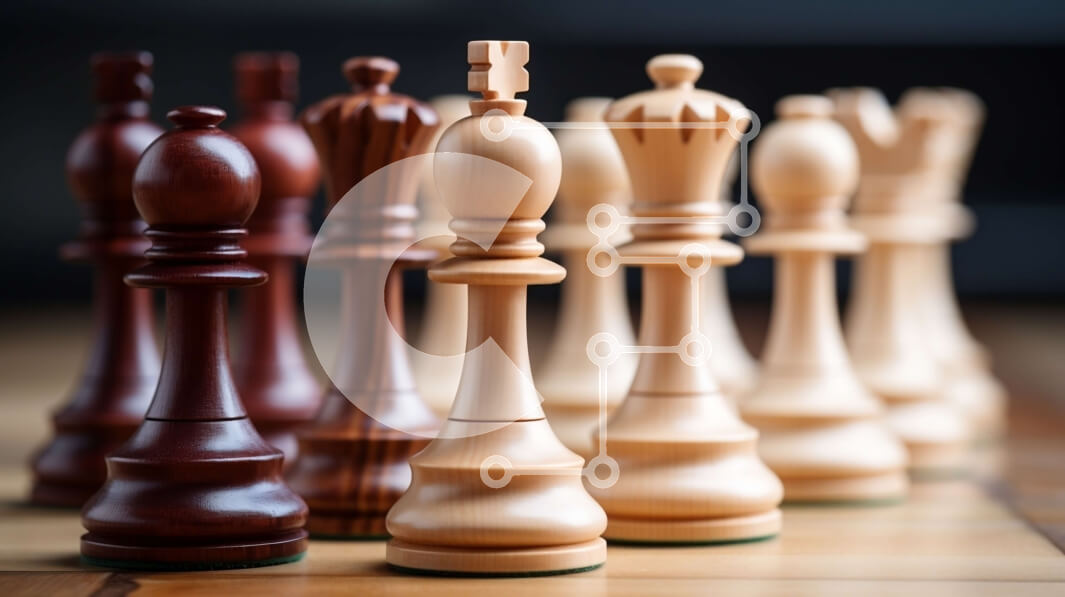 Intra Συλλεκτικό Ξύλινο Παζλ Plywood  4mm - Κοντινό πλάνο των κομματιών σκακιού Σε Ξύλινο Κουτί - Διαστάσεις: 10x10 cm – 25 κομμάτια