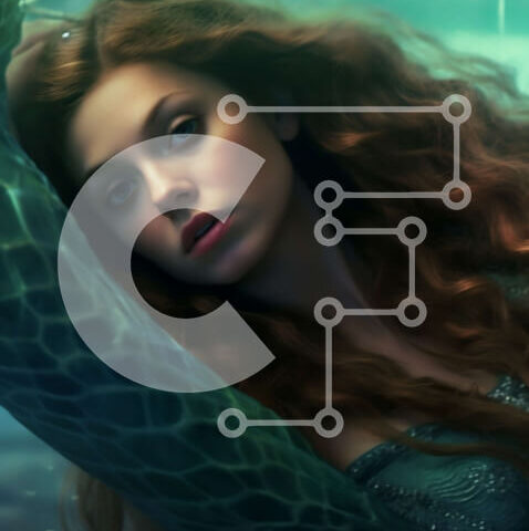 Intra Συλλεκτικό Ξύλινο Παζλ Plywood  4mm - Εκπληκτική εικόνα μιας γοργόνας σε έναν βράχο στο ηλιοβασίλεμα Σε Ξύλινο Κουτί - Διαστάσεις Puzzle: 10x10 cm – 25 κομμάτια - Image 1