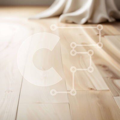 Intra Συλλεκτικό Ξύλινο Παζλ Plywood  4mm - Άνετη και γαλήνια εικόνα ενός ξύλινου δαπέδου με λευκή κουρτίνα Σε Ξύλινο Κουτί - Διαστάσεις Puzzle: 10x10 cm – 25 κομμάτια - Image 1