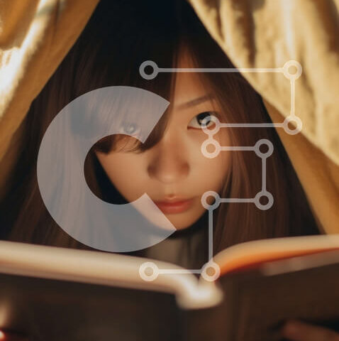 Intra Συλλεκτικό Ξύλινο Παζλ Plywood  4mm - Άνετη ανάγνωση: Νεαρή γυναίκα απολαμβάνει ένα βιβλίο κάτω από μια ζεστή κίτρινη κουβέρτα Σε Ξύλινο Κουτί - Διαστάσεις Puzzle: 10x10 cm – 25 κομμάτια - Image 1