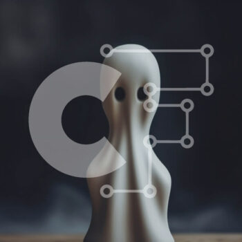 Intra Συλλεκτικό Ξύλινο Παζλ Plywood  4mm - Λευκό ειδώλιο φάντασμα σε ξύλινο τραπέζι Σε Ξύλινο Κουτί - Διαστάσεις Puzzle: 10x10 cm – 25 κομμάτια - Image 1