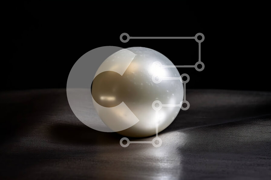 Intra Συλλεκτικό Ξύλινο Παζλ Plywood  4mm - Όμορφη εικόνα ενός λευκού μαργαριταριού σε μια μαύρη επιφάνεια Σε Ξύλινο Κουτί - Διαστάσεις: 10x10 cm – 25 κομμάτια