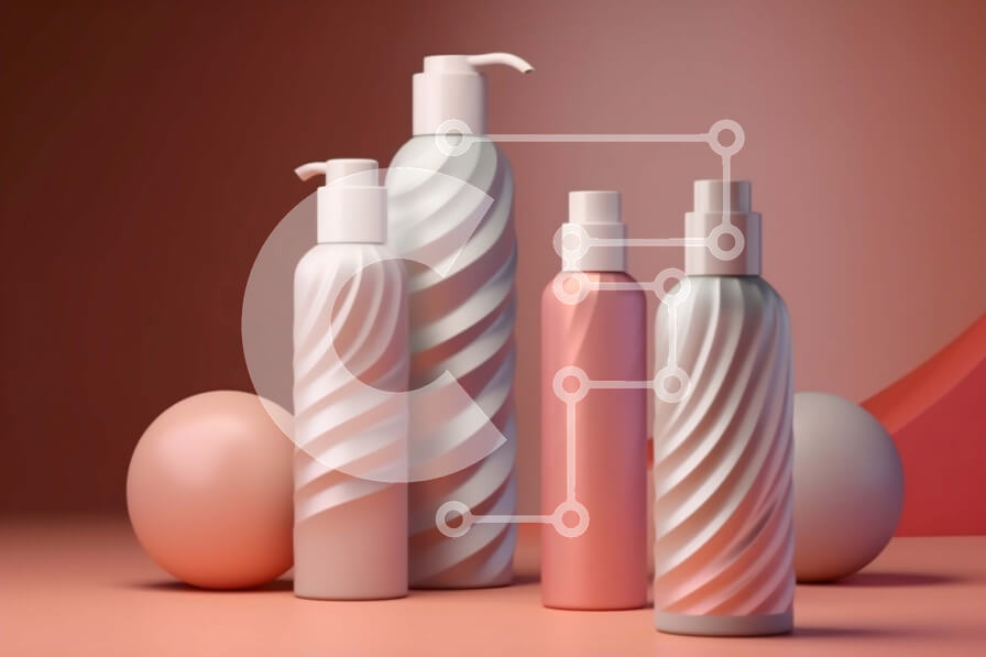 Intra Συλλεκτικό Ξύλινο Παζλ Plywood  4mm - Πολύχρωμα πλαστικά μπουκάλια σε ροζ επιφάνεια Σε Ξύλινο Κουτί - Διαστάσεις: 10x10 cm – 25 κομμάτια