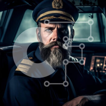 Intra Συλλεκτικό Ξύλινο Παζλ Plywood  4mm - Πιλότος με ομοιόμορφη καθισμένη στο πιλοτήριο αεροπλάνου μια έναστρη νύχτα Σε Ξύλινο Κουτί - Διαστάσεις Puzzle: 10x10 cm – 25 κομμάτια - Image 1