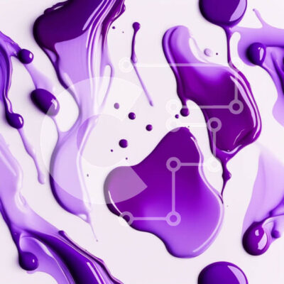 Intra Συλλεκτικό Ξύλινο Παζλ Plywood  4mm - Αφηρημένη εικόνα του Purple Paint Splatter σε μια λεία λευκή επιφάνεια Σε Ξύλινο Κουτί - Διαστάσεις Puzzle: 10x10 cm – 25 κομμάτια - Image 1