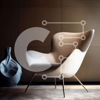 Intra Συλλεκτικό Ξύλινο Παζλ Plywood  4mm - Κομψή και μινιμαλιστική λευκή πολυθρόνα σε φωτεινό δωμάτιο με μεγάλο παράθυρο Σε Ξύλινο Κουτί - Διαστάσεις Puzzle: 10x10 cm – 25 κομμάτια - Image 1