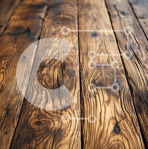 Intra Συλλεκτικό Ξύλινο Παζλ Plywood 4mm - Όμορφη κοντινή λήψη από καλά συντηρημένο ξύλινο δάπεδο Σε Ξύλινο Κουτί - Διαστάσεις Puzzle: 10x10 cm – 25 κομμάτια - Image 1