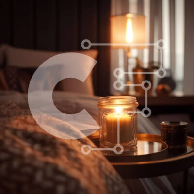 Intra Συλλεκτικό Ξύλινο Παζλ Plywood  4mm - Ζεστό και φιλόξενο υπνοδωμάτιο με κερί και βιβλίο στο κομοδίνο Σε Ξύλινο Κουτί - Διαστάσεις Puzzle: 10x10 cm – 25 κομμάτια - Image 1