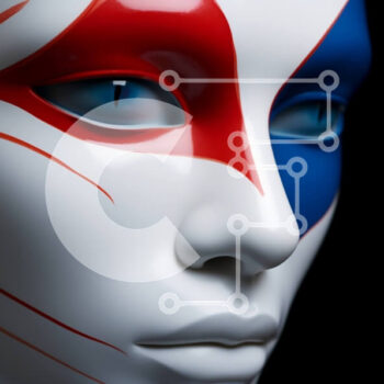 Intra Συλλεκτικό Ξύλινο Παζλ Plywood  4mm - Patriotic Face Paint Mannequin Σε Ξύλινο Κουτί - Διαστάσεις Puzzle: 10x10 cm – 25 κομμάτια - Image 1