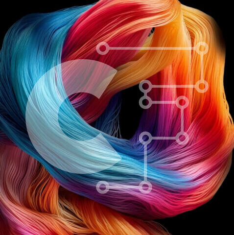 Intra Συλλεκτικό Ξύλινο Παζλ Plywood  4mm - Πολύχρωμη αφηρημένη κορδέλα με αποχρώσεις του κόκκινου, πορτοκαλί, κίτρινου, πράσινου, μπλε, λουλακί και βιολετί Σε Ξύλινο Κουτί - Διαστάσεις Puzzle: 10x10 cm – 25 κομμάτια - Image 1