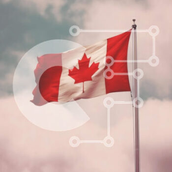 Intra Συλλεκτικό Ξύλινο Παζλ Plywood  4mm - Όμορφη εικόνα της καναδικής σημαίας που κυματίζει στον άνεμο Σε Ξύλινο Κουτί - Διαστάσεις Puzzle: 10x10 cm – 25 κομμάτια - Image 1