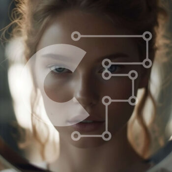 Intra Συλλεκτικό Ξύλινο Παζλ Plywood  4mm - Όμορφη γυναίκα που κοιτάζει στον καθρέφτη με ουδέτερη έκφραση Σε Ξύλινο Κουτί - Διαστάσεις Puzzle: 10x10 cm – 25 κομμάτια - Image 1