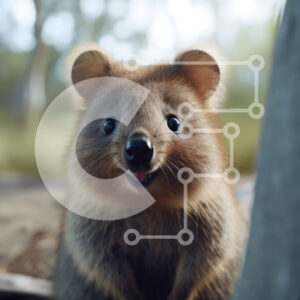 Intra Συλλεκτικό Ξύλινο Παζλ Plywood  4mm - Αξιολάτρευτη εικόνα ενός μικρού καφέ μαρσιποφόρου με αφράτη ουρά Σε Ξύλινο Κουτί - Διαστάσεις: 10x10 cm – 25 κομμάτια