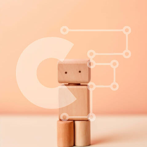 Intra Συλλεκτικό Ξύλινο Παζλ Plywood  4mm - Αξιολάτρευτο ξύλινο ρομπότ παιχνιδιών σε λευκή επιφάνεια Σε Ξύλινο Κουτί - Διαστάσεις: 10x10 cm – 25 κομμάτια - Image 1