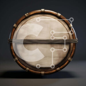 Intra Συλλεκτικό Ξύλινο Παζλ Plywood  4mm - Στρογγυλό ξύλινο τύμπανο σε σκούρο φόντο Σε Ξύλινο Κουτί - Διαστάσεις: 10x10 cm – 25 κομμάτια