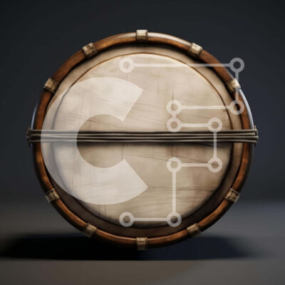 Intra Συλλεκτικό Ξύλινο Παζλ Plywood  4mm - Στρογγυλό ξύλινο τύμπανο σε σκούρο φόντο Σε Ξύλινο Κουτί - Διαστάσεις: 10x10 cm – 25 κομμάτια - Image 1