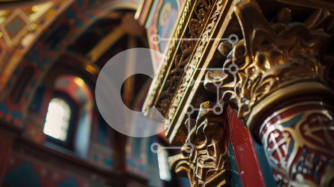 Intra Συλλεκτικό Ξύλινο Παζλ Plywood  4mm - Περίτεχνη διακοσμητική στήλη σε ένα κτίριο Σε Ξύλινο Κουτί - Διαστάσεις Puzzle: 10x10 cm – 25 κομμάτια