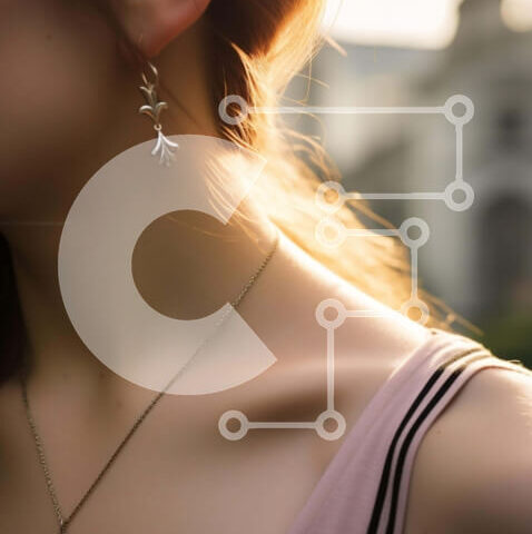 Intra Συλλεκτικό Ξύλινο Παζλ Plywood  4mm - Γυναίκα με κολιέ και σκουλαρίκια Σε Ξύλινο Κουτί - Διαστάσεις Puzzle: 10x10 cm – 25 κομμάτια - Image 1