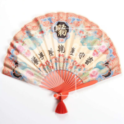 Intra Συλλεκτικό Ξύλινο Παζλ Plywood  4mm - Κινεζικός πορτοκαλί ανεμιστήρας σε άσπρο φόντο Σε Ξύλινο Κουτί - Διαστάσεις: 10x10 cm – 25 κομμάτια - Image 1