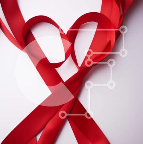 Intra Συλλεκτικό Ξύλινο Παζλ Plywood 4mm - Κόκκινες κορδέλες σε άσπρο φόντο Σε Ξύλινο Κουτί - Διαστάσεις Puzzle: 10x10 cm – 25 κομμάτια - Image 1